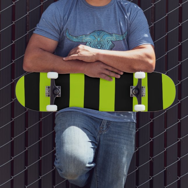 Uneven Rand - Lime Green and Black Mini Skateboard Bräda 18,5 Cm (Utomhus 3)