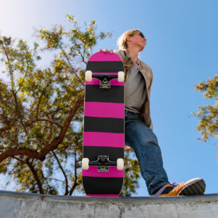 Uneven Rand - Magenta och svart Mini Skateboard Bräda 18,5 Cm