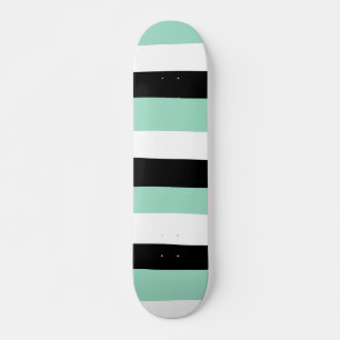 Uneven Rand - Mint Grönt, Vit och Svart Mini Skateboard Bräda 18,5 Cm