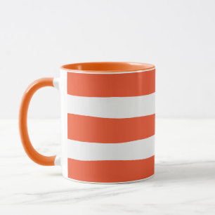 Uneven Rand - Orange och vit Mugg