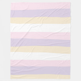 Uneven Rand - Pastellns Rosa, Gult och Lila Fleecefilt