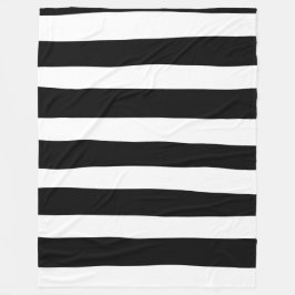 Uneven Rand - Svartvitt Fleecefilt