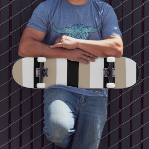 Uneven Rand - Taupe, Black and White Mini Skateboard Bräda 18,5 Cm