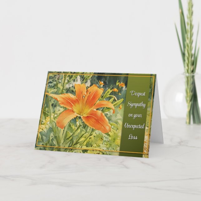 Unexpected Loss - Sympathy Card Kort (Framsida)