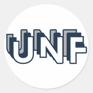 UNF Universiteten i North Florida Round Sticker Runt Klistermärke