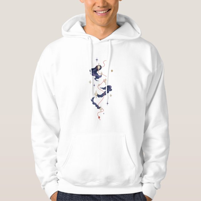 Unfinished Constellation Starry Thread Art Hoodie (Framsida)