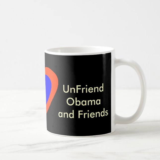 UnFriend Obama och Vänner Kaffemugg (Höger)