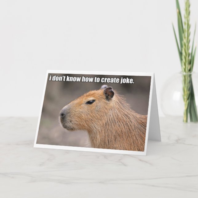 Unfunny Capybarahälsningkort Kort (Framsida)