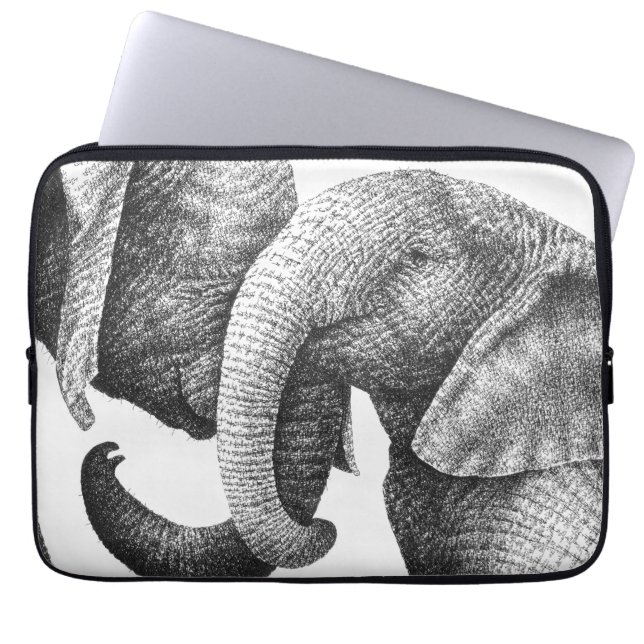 Ung afrikansk elefantelektronik hänger lös laptop sleeve (Framsidan)