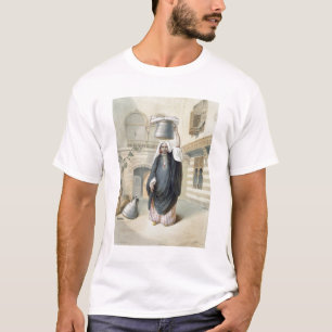 Ung arabisk flicka som går tillbaka från Hammame T Shirt