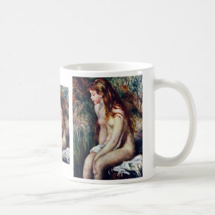 Ung badare vid Pierre-Auguste Renoir Kaffemugg