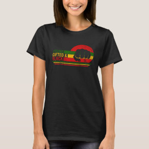 Ung Begåvad & Svart Historiemånad Afro Kvinna BLM T Shirt