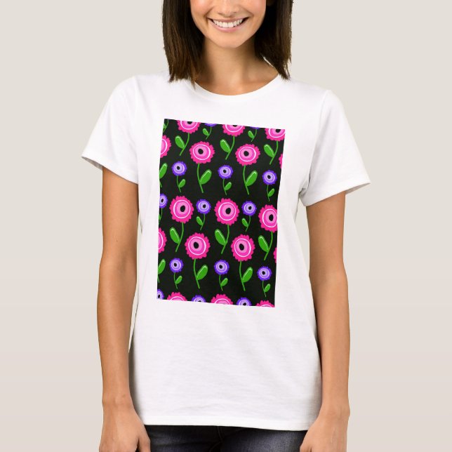 Ung blommigt t-shirt (Framsida)