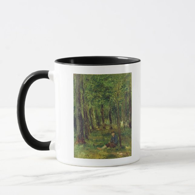 Ung bondesitta i skogen, 1878 mugg (Vänster)