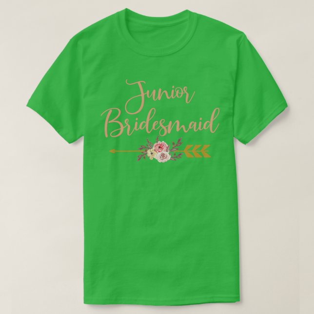 Ung brudtärna bröllopsfest present bröllop t shirt (Design framsida)