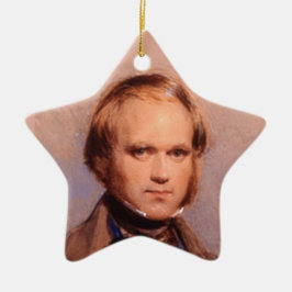 Ung Charles Darwin Porträtt Stjärna Ornament