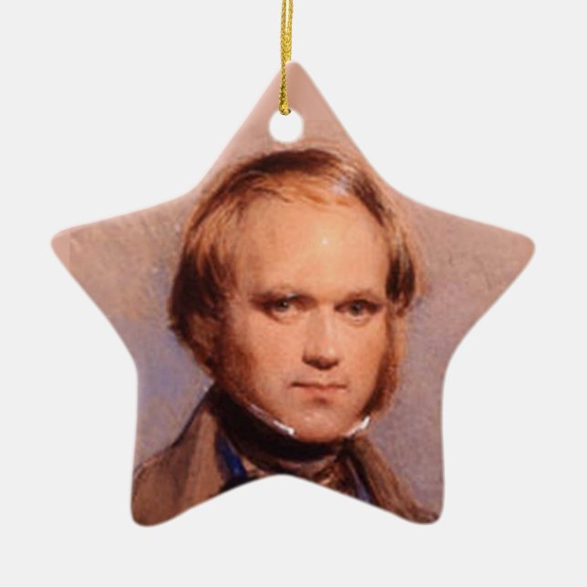 Ung Charles Darwin Porträtt Stjärna Ornament (Framsidan)