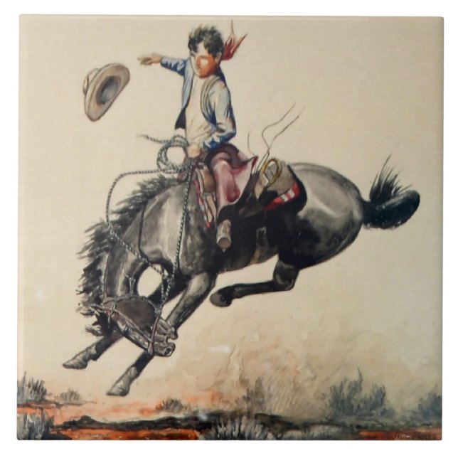 “Ung cowboy” av Will James Kakelplatta (Framsidan)