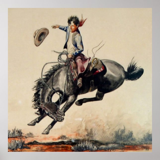 “Ung cowboy” av Will James Poster (Framsidan)
