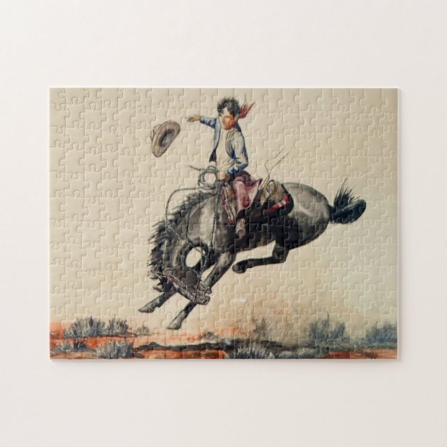 “Ung cowboy” av Will James Pussel (Horisontell)