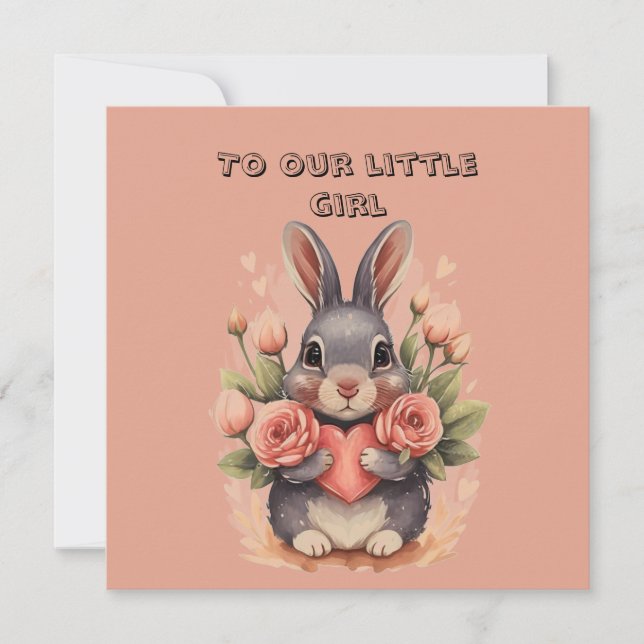 Ung dotter Valentine Kort (Framsida)