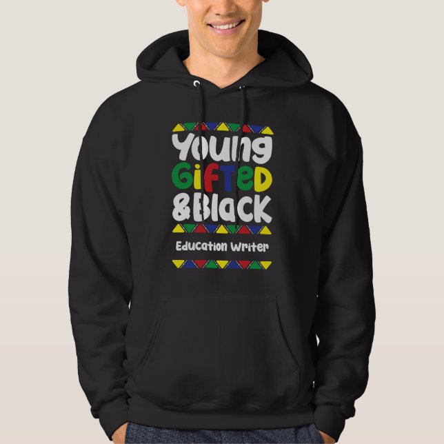 Ung ed & Black History Month utbildningsförfattare Hoodie (Framsida)