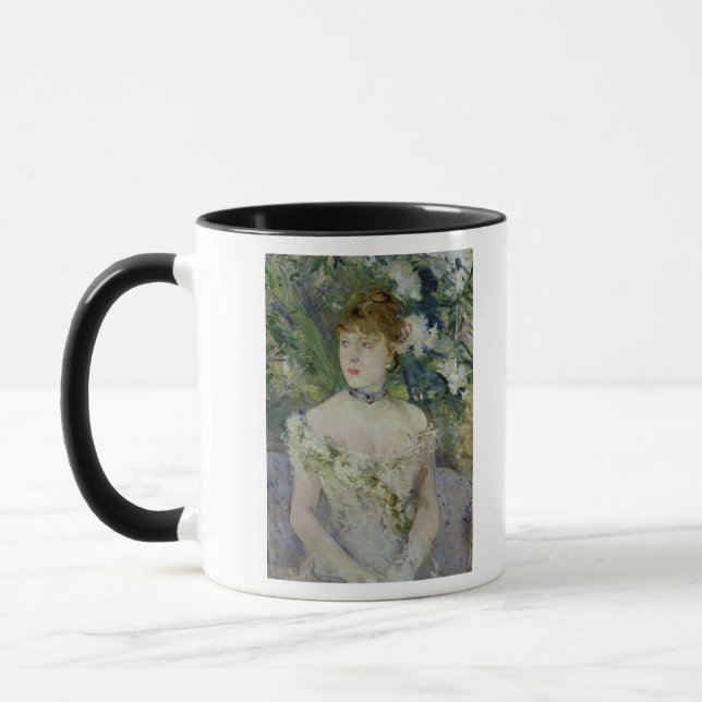 Ung flicka i en bollkappa, 1879 mugg (Vänster)