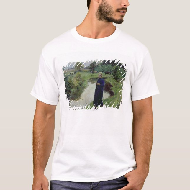 Ung flicka i fälten, t-shirt (Framsida)
