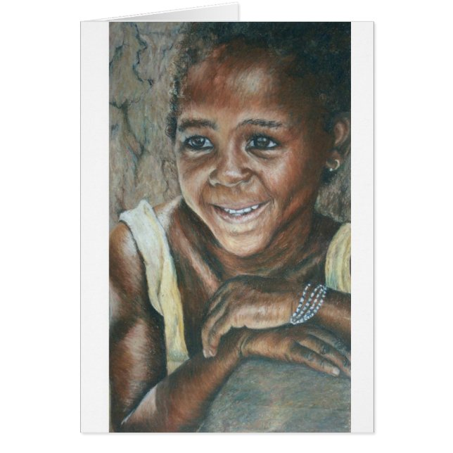 Ung flicka Koulikoro Hälsningskort (Framsidan)