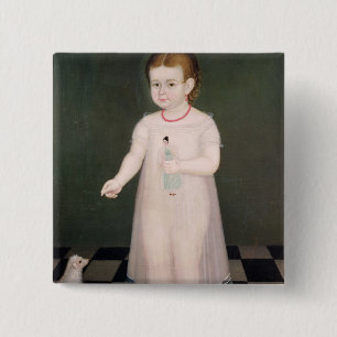 Ung flicka med en docka, 1838 knapp