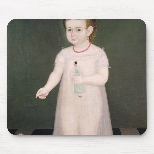Ung flicka med en docka, 1838 musmatta (Framsidan)