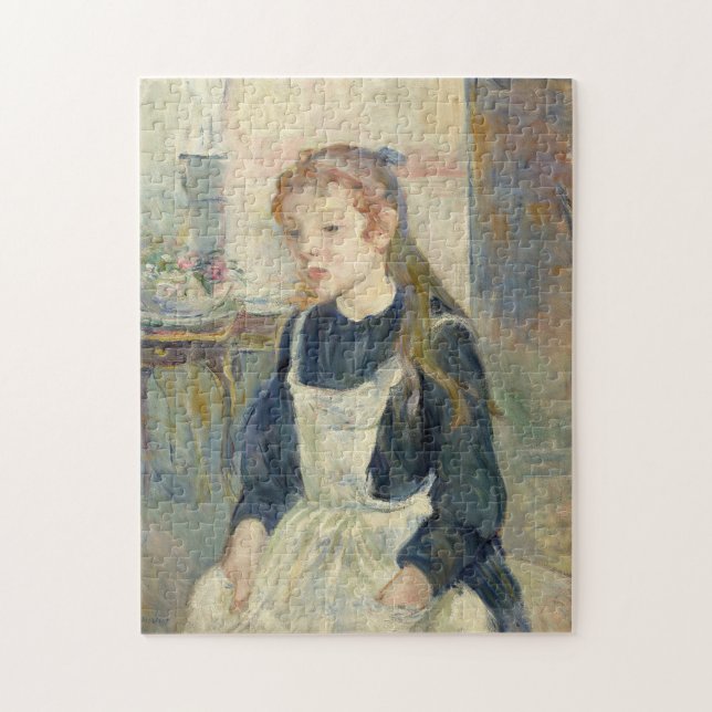 Ung flicka med förkläde | Berthe Morisot Pussel (Vertikal)
