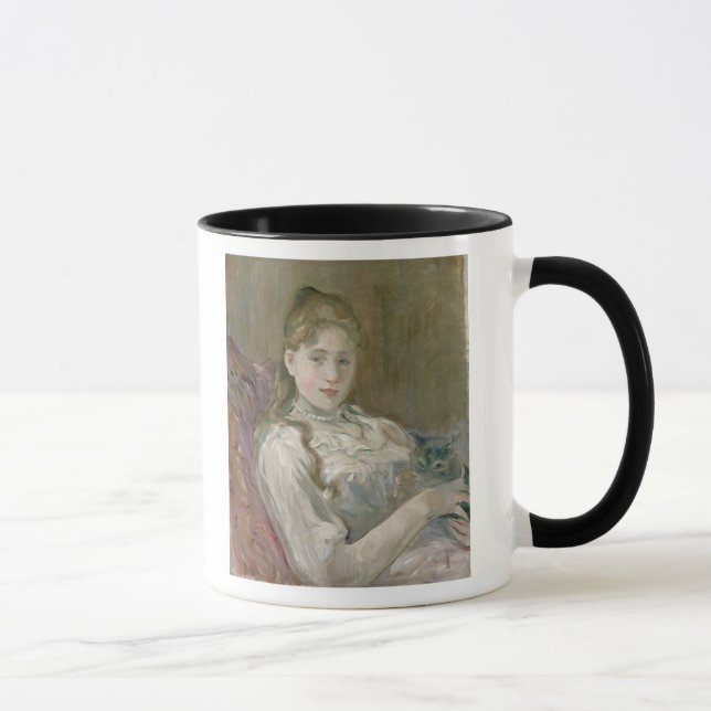 Ung flicka med katten, 1892 mugg (Höger)