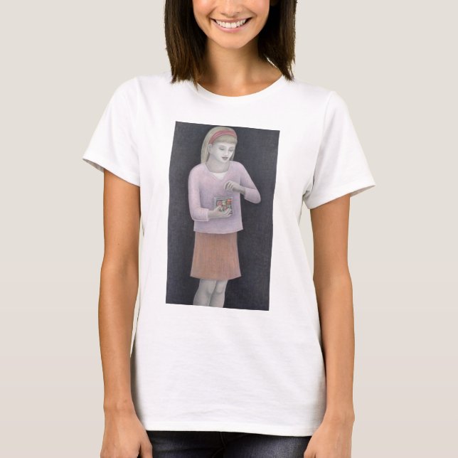 Ung flicka med sötsaker 2007 tee shirt (Framsida)