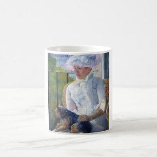 Ung flicka och hennes hund, Mary Cassatt Kaffemugg