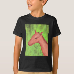 Ung hästponny, målad i vattenfärg, skjorta t-shirt