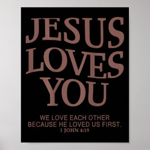 Ung Jesus Älskar Dig Kristna Gud Bra Pojke Sonen M Poster