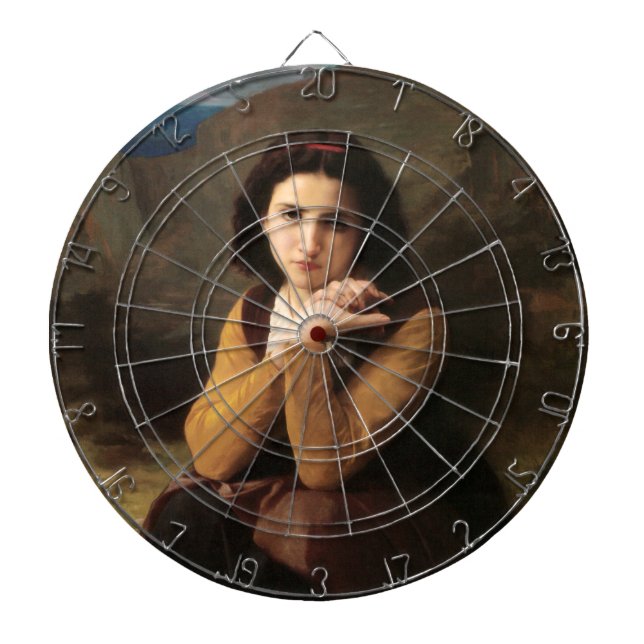 Ung kvinna av Bouguereau Darttavla (Framsidan)