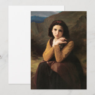 Ung kvinna av Bouguereau Julkort