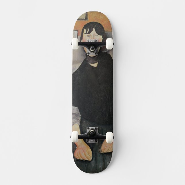 Ung kvinna av folket mini skateboard bräda 18,5 cm (Framsida)