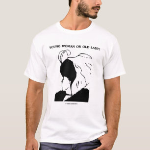 Ung kvinna eller gammal dam (den optiska t shirt