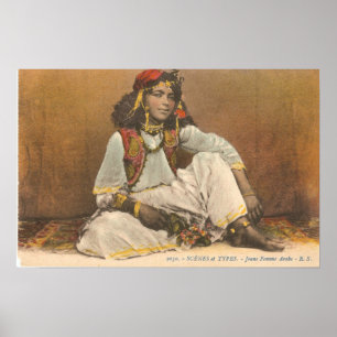 Ung kvinna från Tunisien 1910 Poster