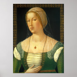 Ung kvinna, Girolamo di Benvenuto Fina konstaffisc Poster