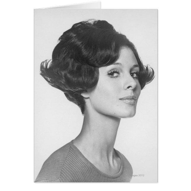 Ung kvinna hälsningskort (Framsidan)