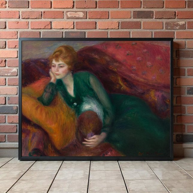 Ung kvinna i grönt, William James Glackens Poster (Skapare uppladdad)