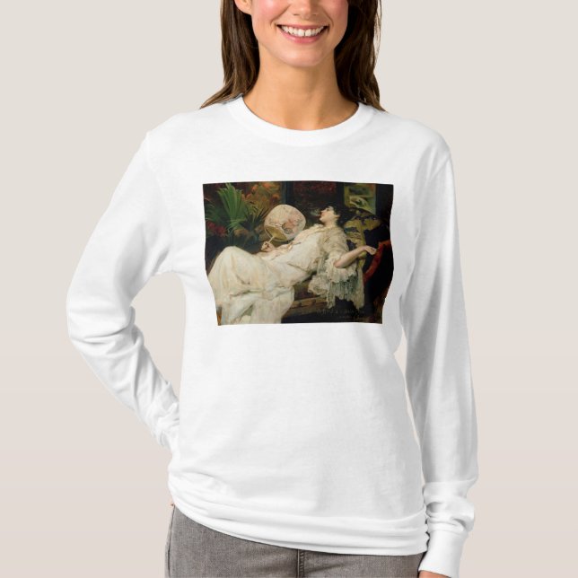 Ung kvinna som röker, 1894 t-shirt (Framsida)