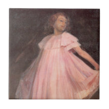 Ung kvinnlig dansare i en Rosa Dress