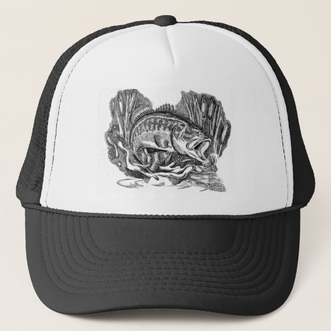 Ung Largemouth bas Truckerkeps (Framsida)