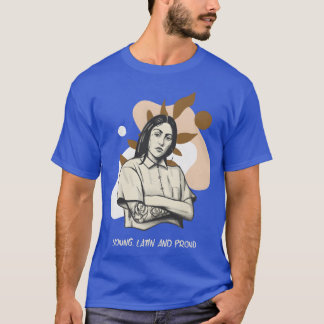 Ung latin med en latino-stolthet citat familj t shirt