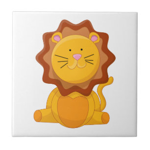 Ung lejon tecknade figurer kakelplatta